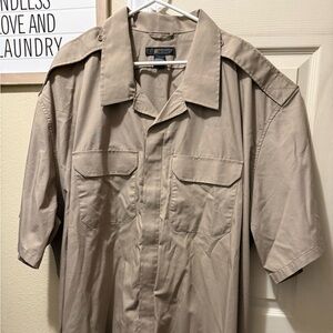5.11 Tactical Men's Beige Short Sleeve Shirt Jacket